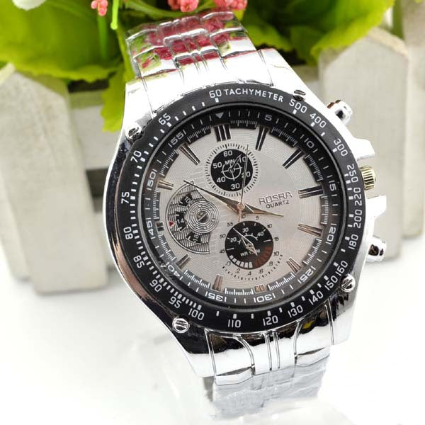 Montre quartz homme acier lumineux