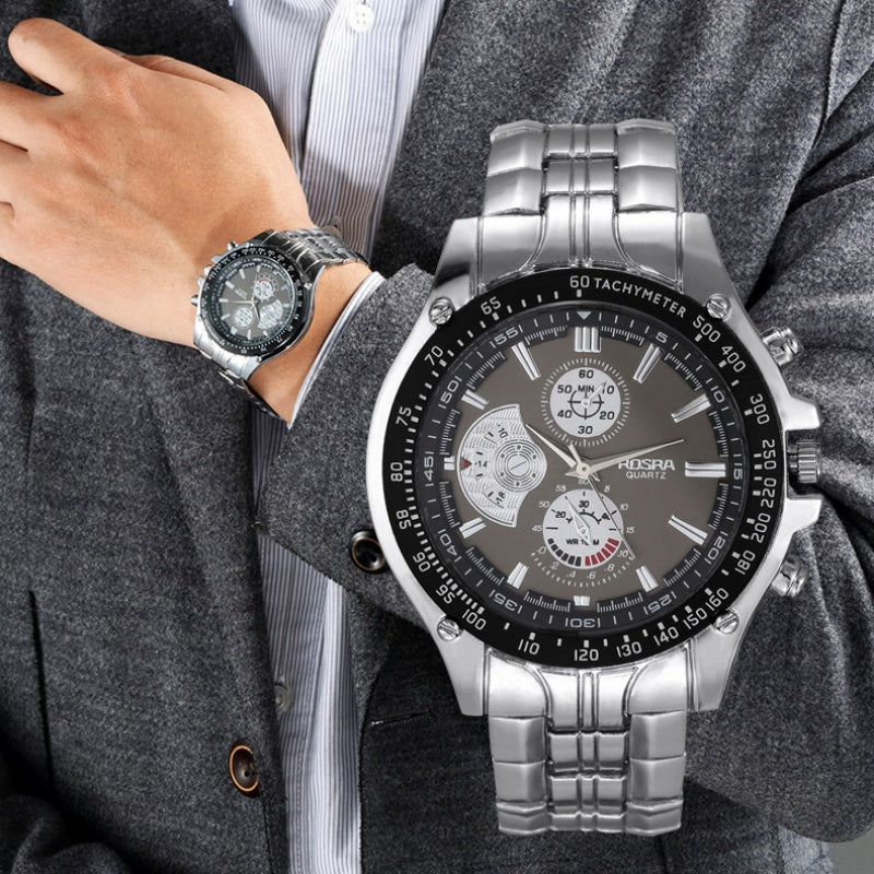 Montre quartz homme acier lumineux